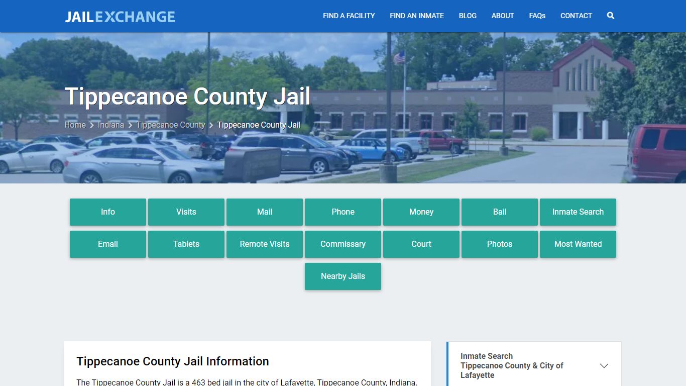 Tippecanoe County Jail, IN Inmate Search, Information